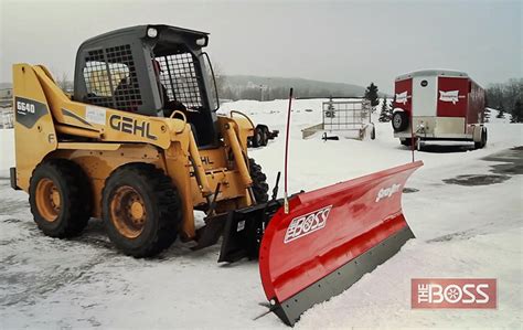 boss v plow for skid steer|boss snow pusher.